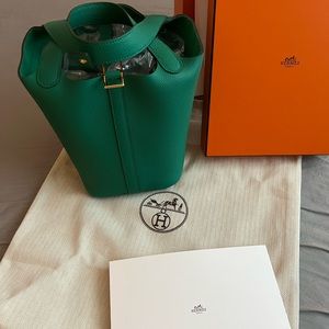 New Hermes Picotin 18 Bag in Vert Jade